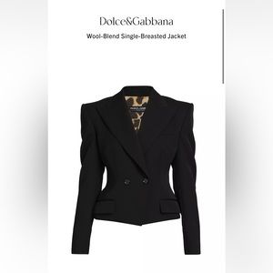 NWt dolce & gabbana wool cropped blazer 46